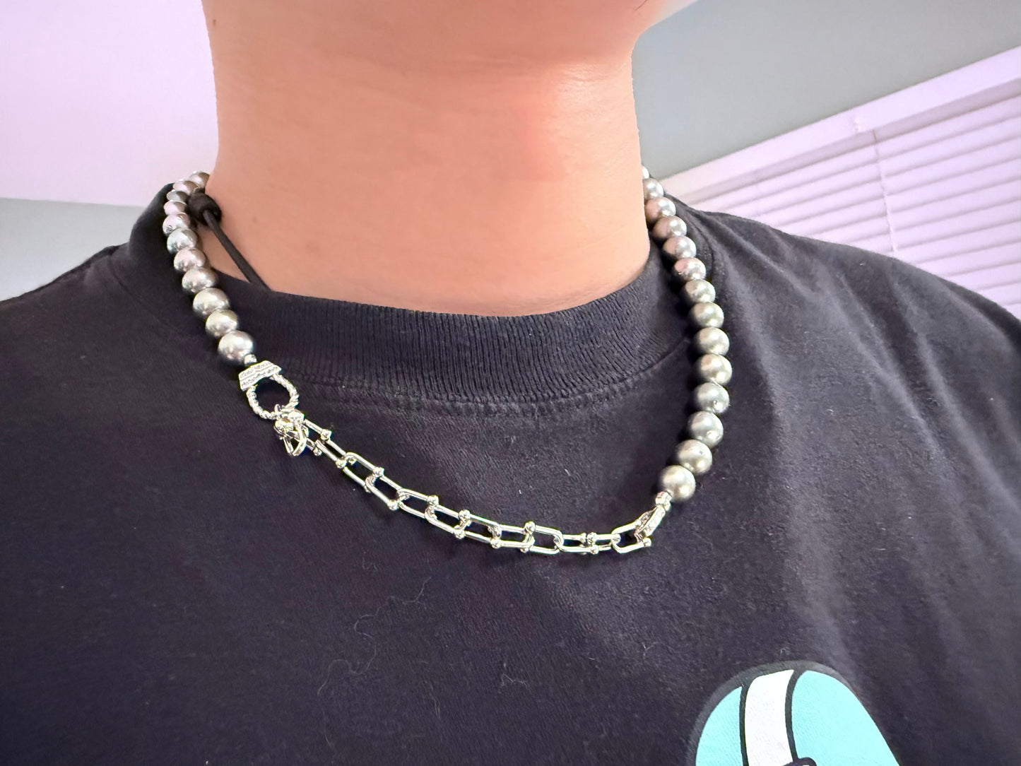 Silver Tahitian South Sea Pearl Necklace