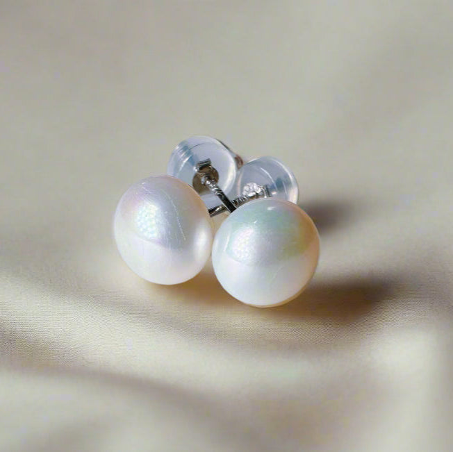 Strong Luster Freshwater Pearl Earring Studs