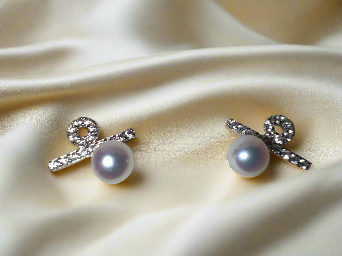Pearlcentage Stud Earrings – Sparkle with Precision