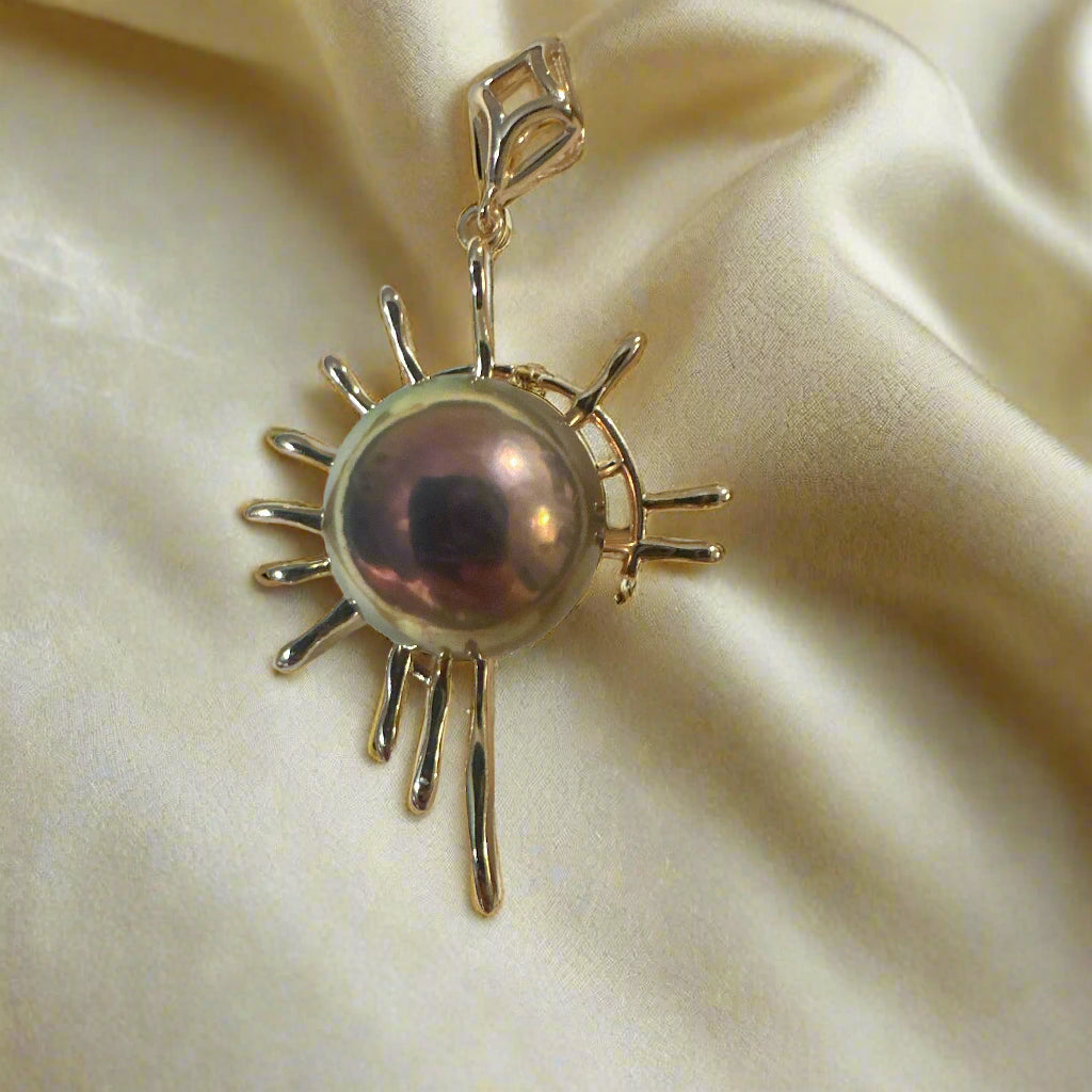 Sun God Freshwater Rainbow Pearl Pendant