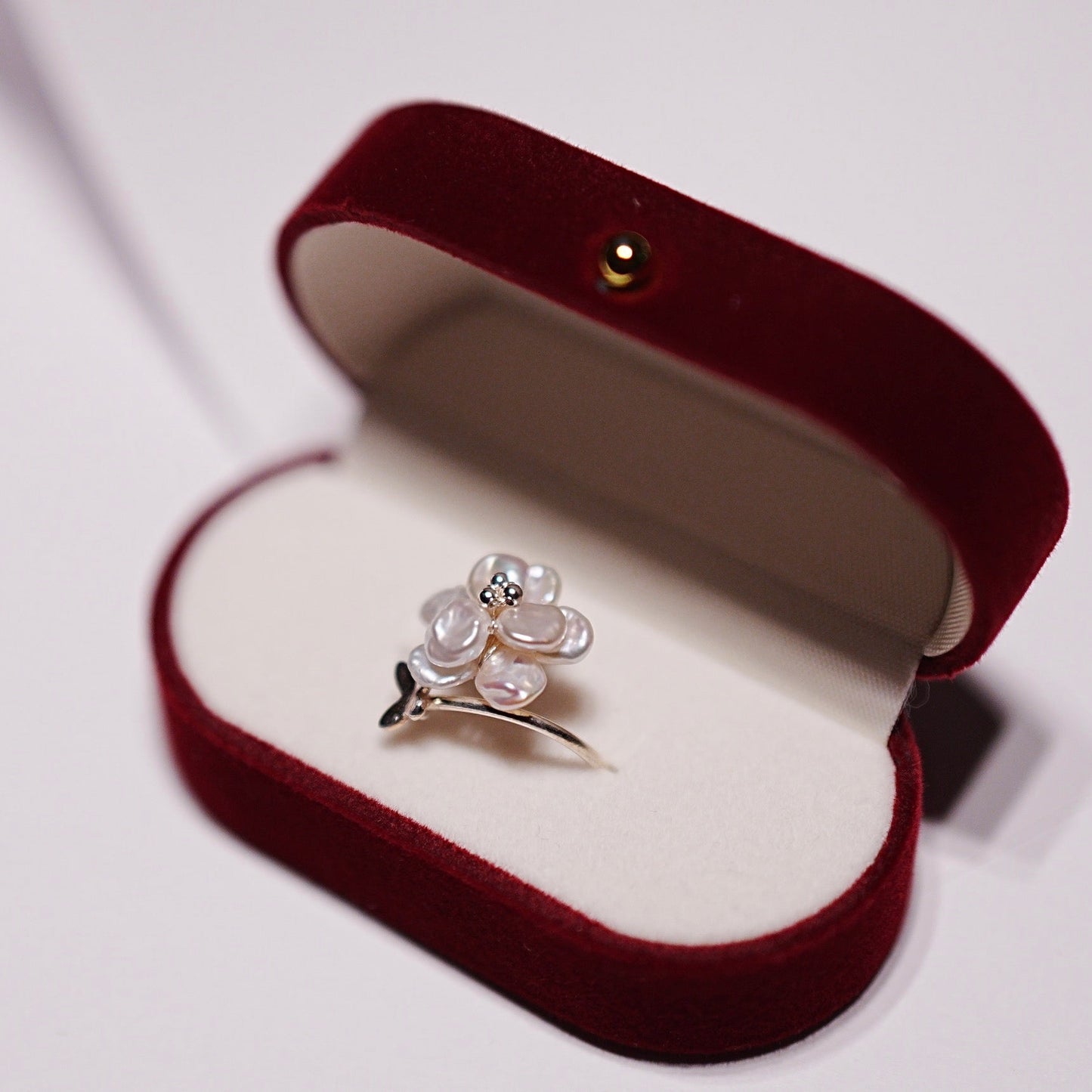 Spring Blossom - Butterfly Freshwater Pearl Ring
