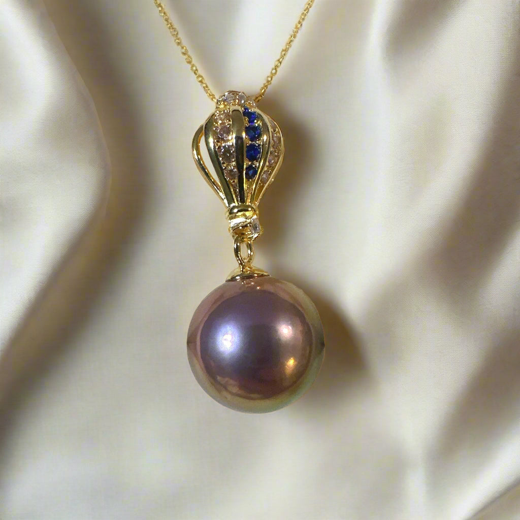 Freshwater Rainbow Pearl Hot Balloon Pendant
